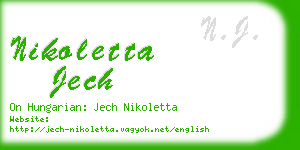 nikoletta jech business card